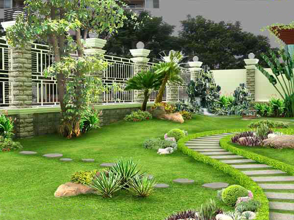 thiết kế tiểu cảnh sân vườn